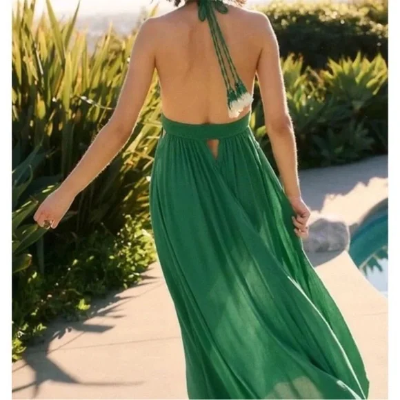 NWT Free People: Look into the Sun Maxi dress. Large. Green. SOLD OUT - Picture 4 of 10